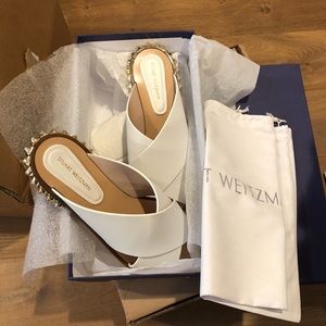 stuart weitzman rockrose leather slides